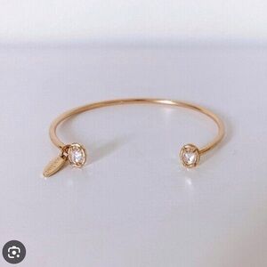 Serefina crystal cuff gold 14k plated